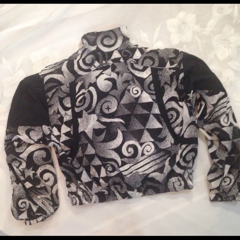 Vintage NIKE Black And White Zip Jacket Si… - Picture 3 of 5